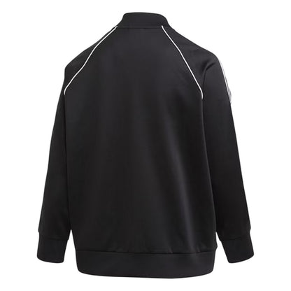 Black - Back - Adidas Womens-Ladies Raglan Track Jacket
