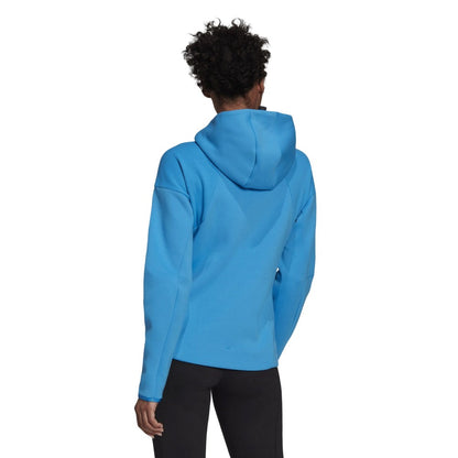 Blue - Back - Adidas Womens-Ladies Mission Victory Regular Track Jacket