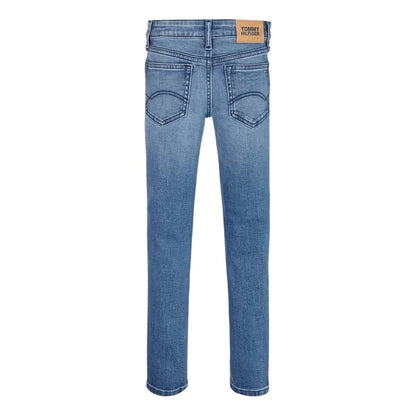 Medium Blue - Back - Tommy Hilfiger Childrens-Kids 5 Pockets Skinny Jeans