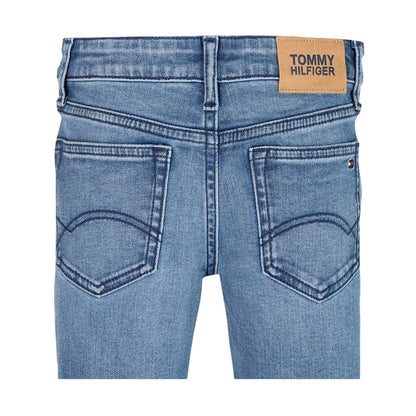 Medium Blue - Side - Tommy Hilfiger Childrens-Kids 5 Pockets Skinny Jeans