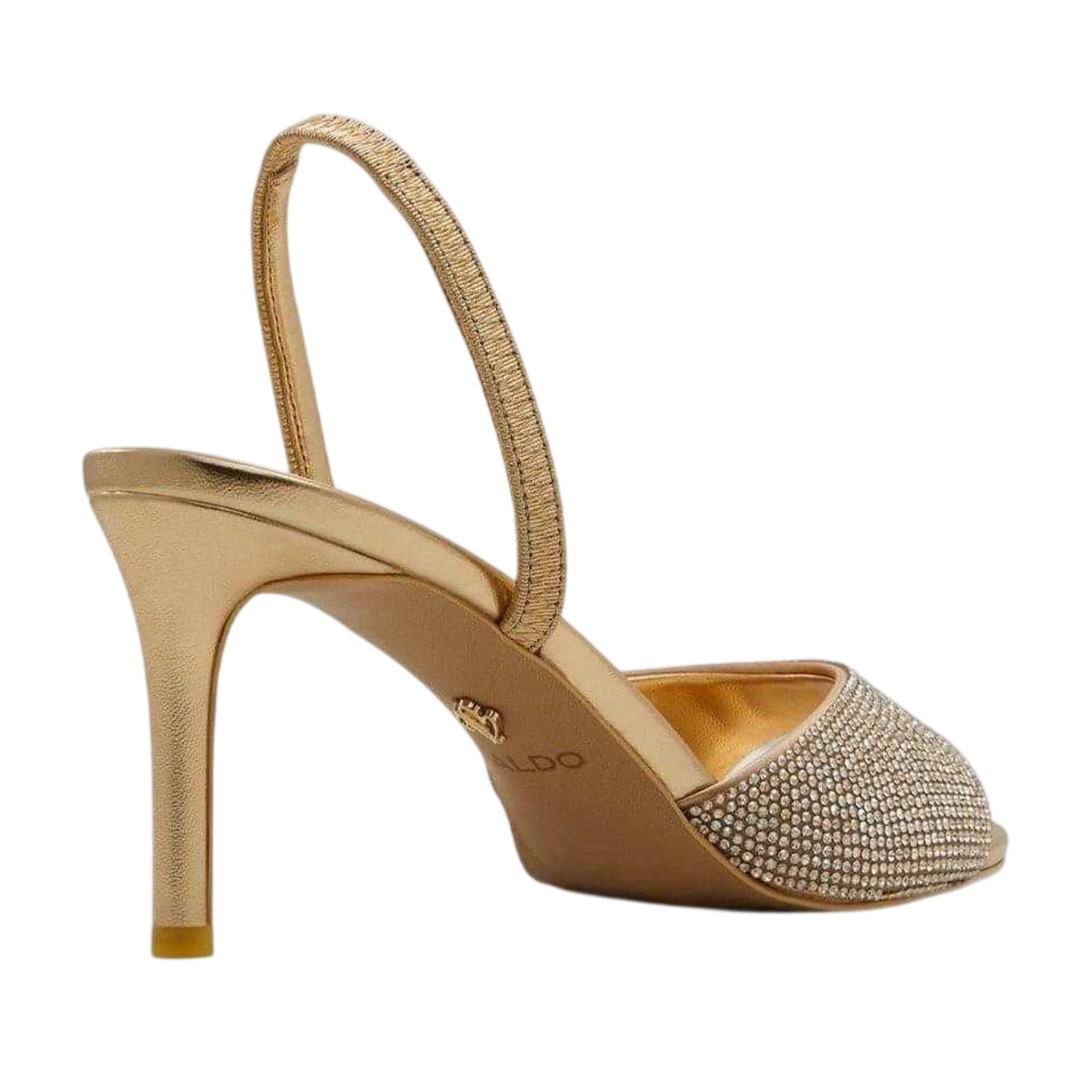 Gold - Back - Aldo Womens-Ladies Andyana Party Stiletto Heel Sandals