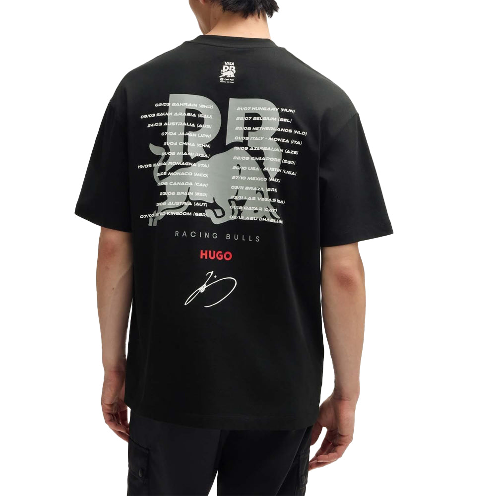 Black - Back - Hugo Mens Yuki Tsunoda Artwork T-Shirt