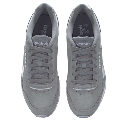 Light Grey-White - Side - Reebok Mens Royal Glide Ripple Suede Trainers