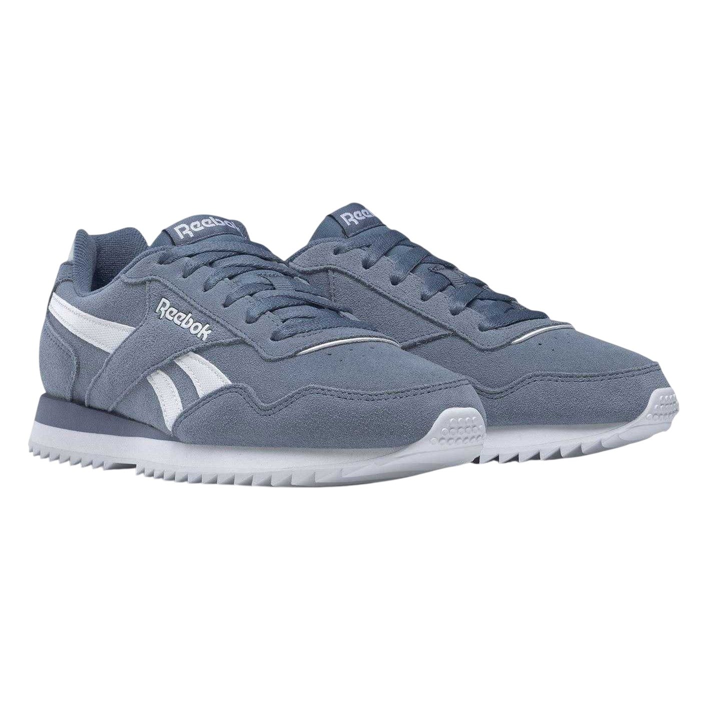 Slate Blue-White - Lifestyle - Reebok Mens Royal Glide Ripple Suede Trainers