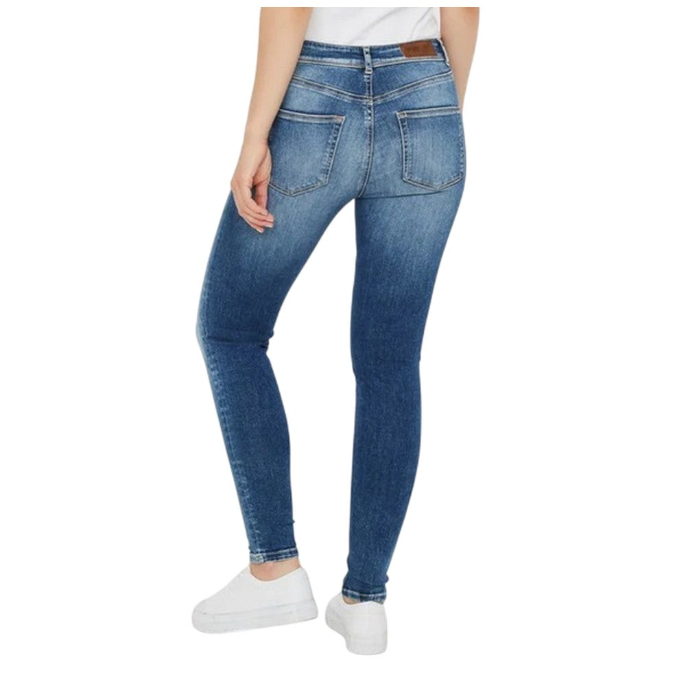 Medium Blue - Back - Vero Moda Womens-Ladies 5 Pockets Slim Jeans