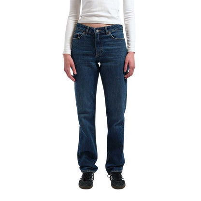 Bay Blue - Side - Dr Denim Womens-Ladies Bay Dark Used Relaxed Fit Jeans
