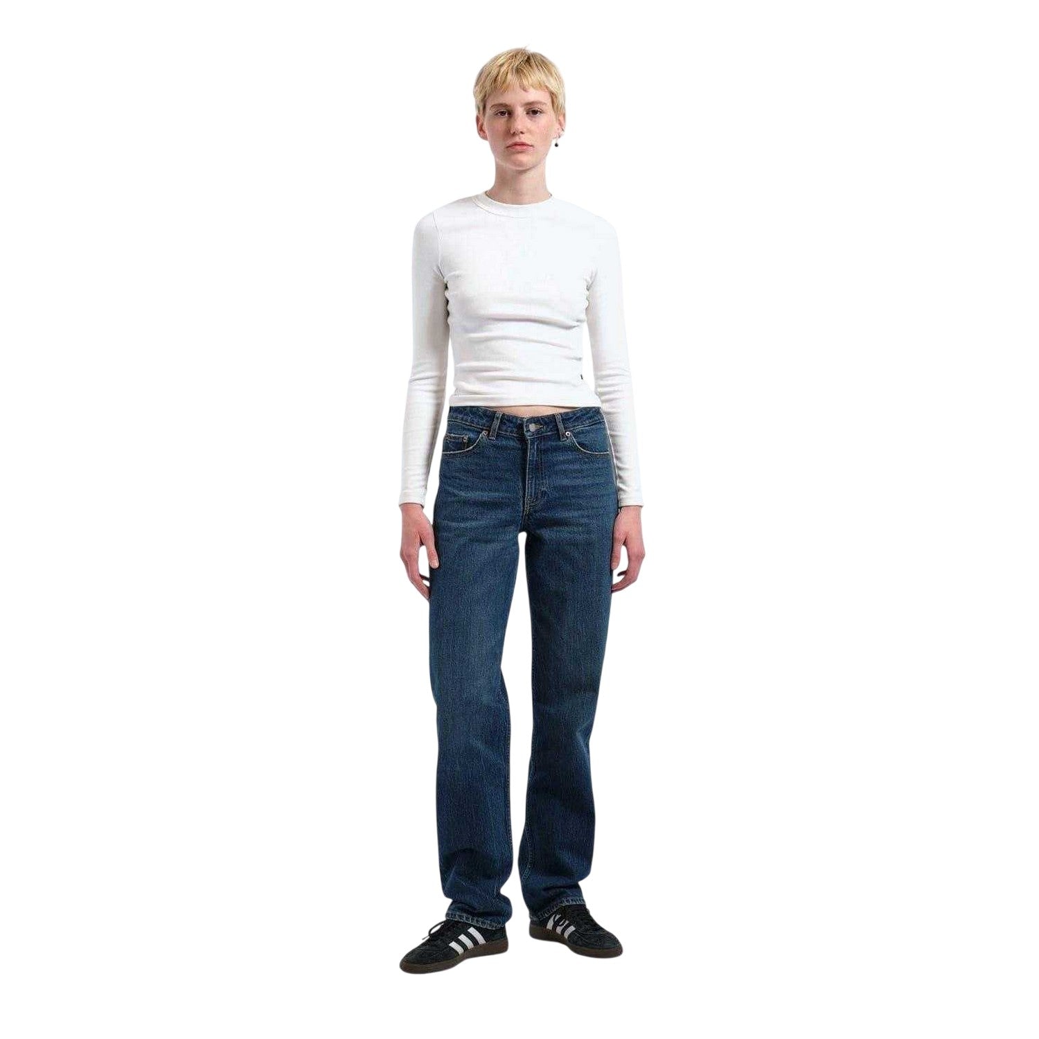 Bay Blue - Lifestyle - Dr Denim Womens-Ladies Bay Dark Used Relaxed Fit Jeans