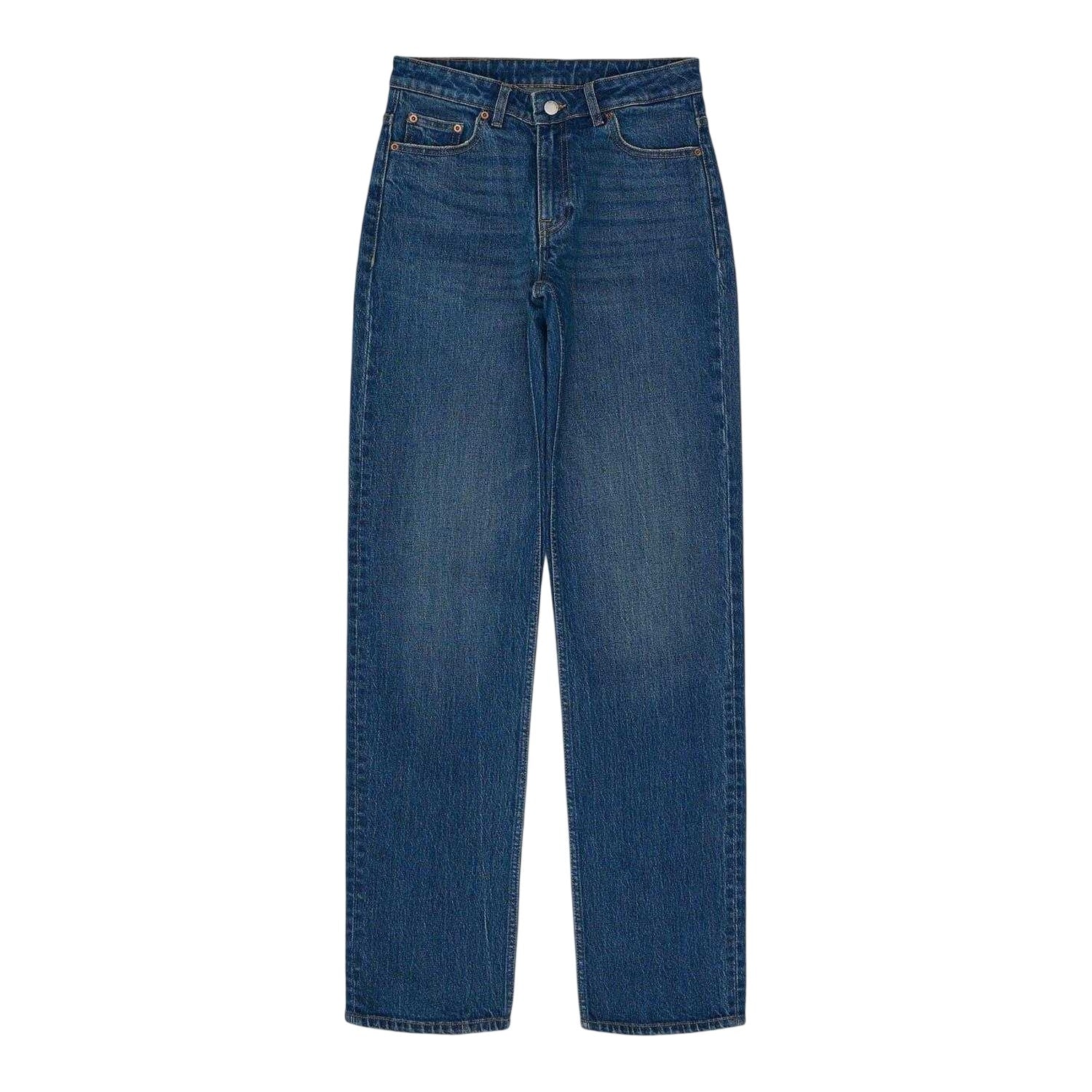 Bay Blue - Front - Dr Denim Womens-Ladies Bay Dark Used Relaxed Fit Jeans