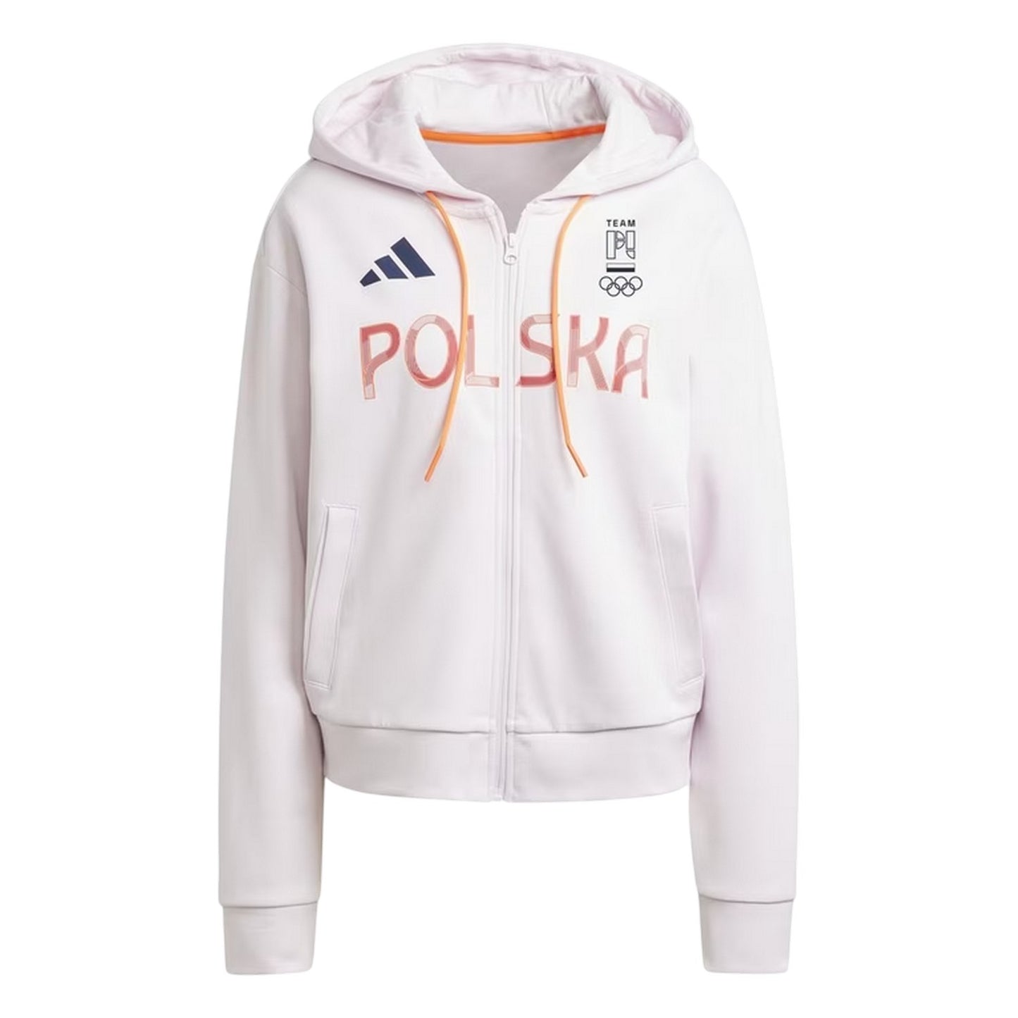 Almost Pink - Front - Adidas Womens-Ladies Poland Back Print Track Jacket