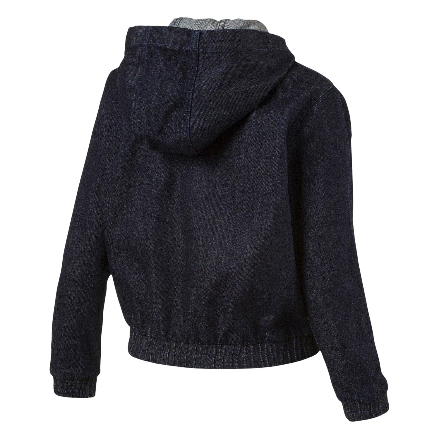 Black - Back - Puma Womens-Ladies T7 Denim Track Jacket