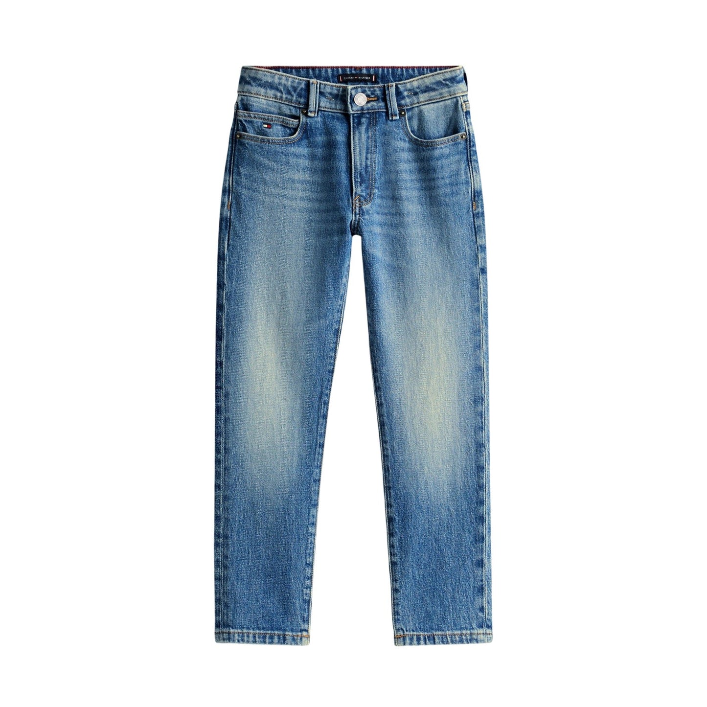Vintage Blue Wash - Front - Tommy Hilfiger Boys Modern 5 Pockets Straight Leg Jeans