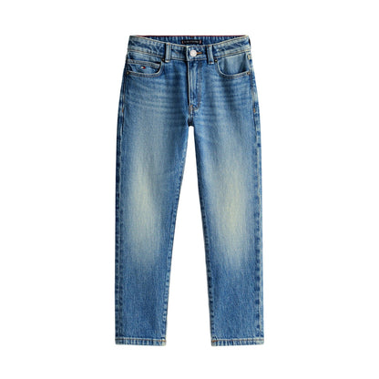 Vintage Blue Wash - Front - Tommy Hilfiger Boys Modern 5 Pockets Straight Leg Jeans