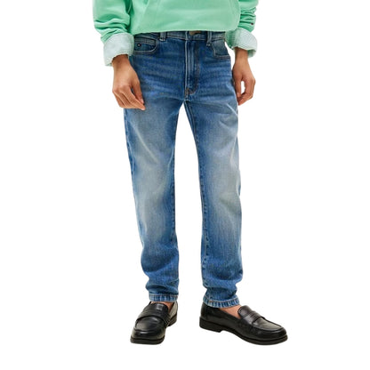 Vintage Blue Wash - Back - Tommy Hilfiger Boys Modern 5 Pockets Straight Leg Jeans