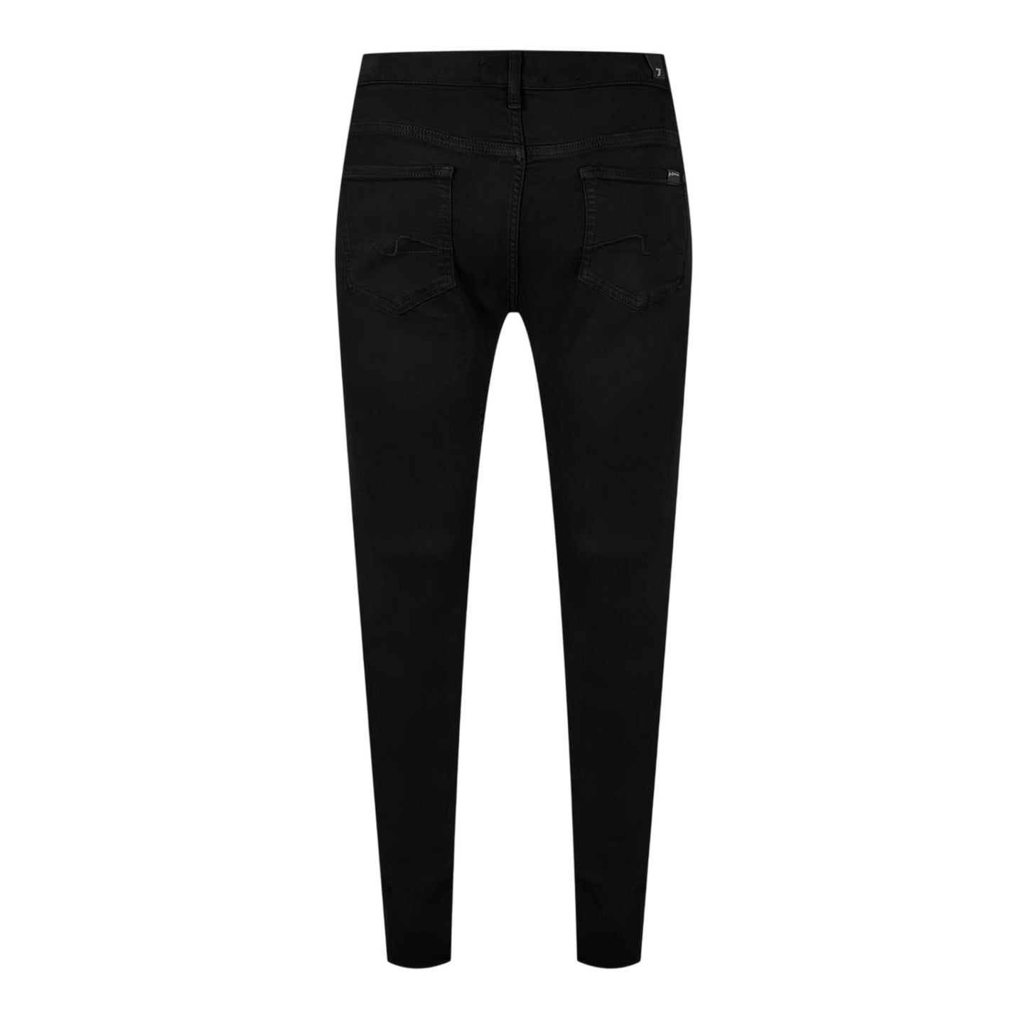 Black - Back - 7 For All Mankind Mens Paxtyn 5 Pockets Tapered Jeans