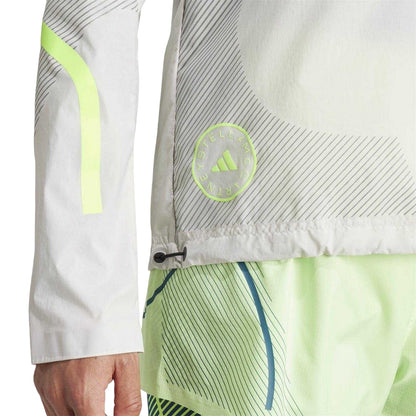 Chalk-Pearl - Lifestyle - Adidas Womens-Ladies Truepace Striped Running Jacket