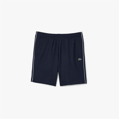 Blue-White - Back - Lacoste Mens Paris Interlock Regular Shorts
