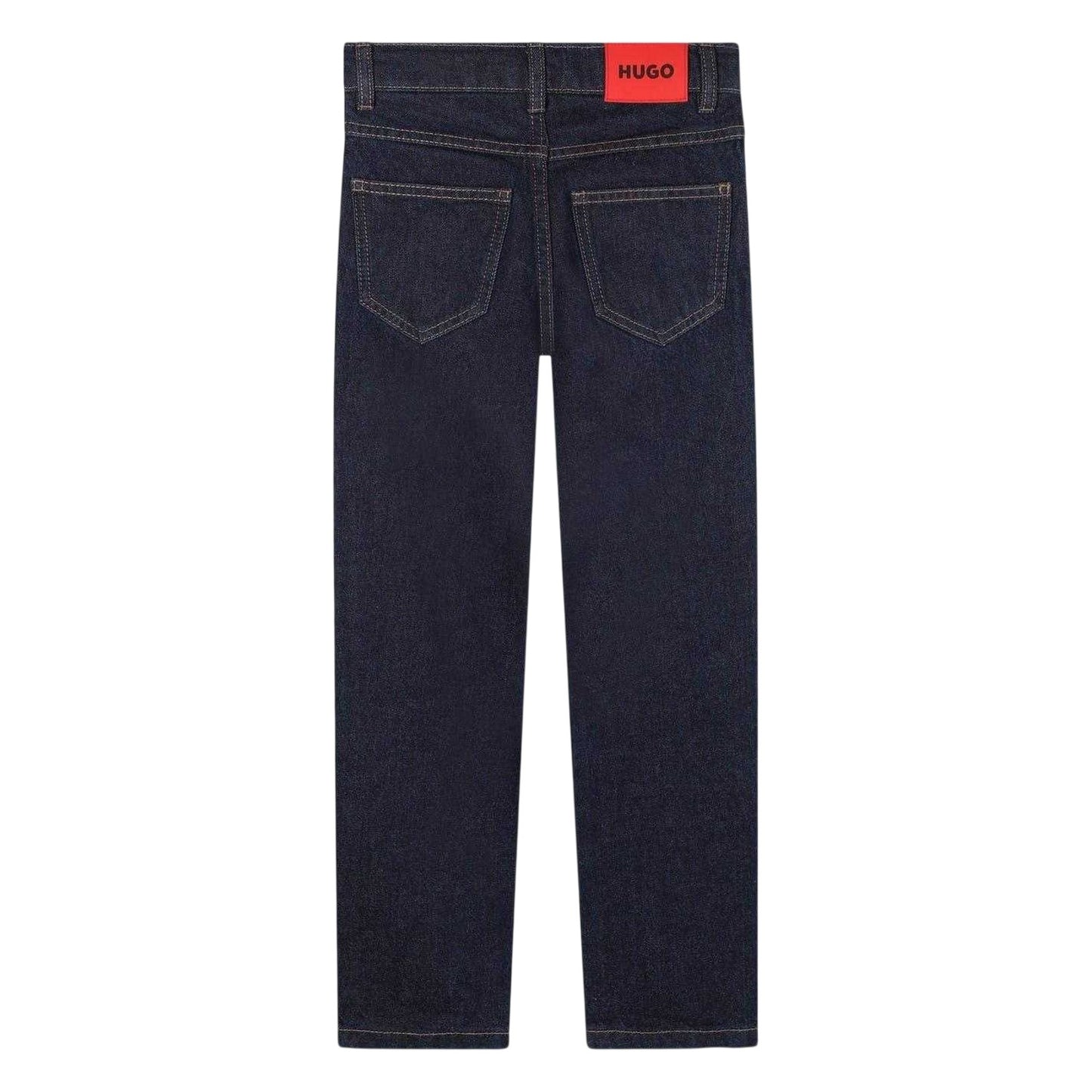 Blue - Back - Hugo Childrens-Kids 5 Pockets Regular Jeans