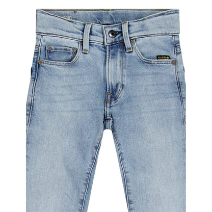 Light Blue - Side - G-Star Childrens-Kids 5 Pockets Straight Jeans
