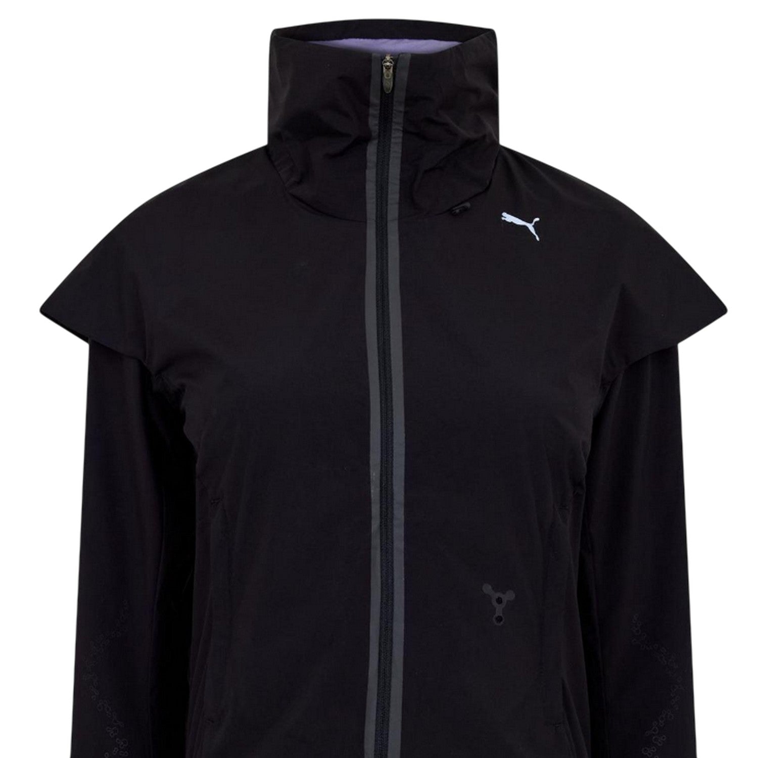Black - Side - Puma Womens-Ladies Zip-off Sleeves Jacket