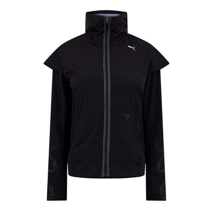 Black - Front - Puma Womens-Ladies Zip-off Sleeves Jacket
