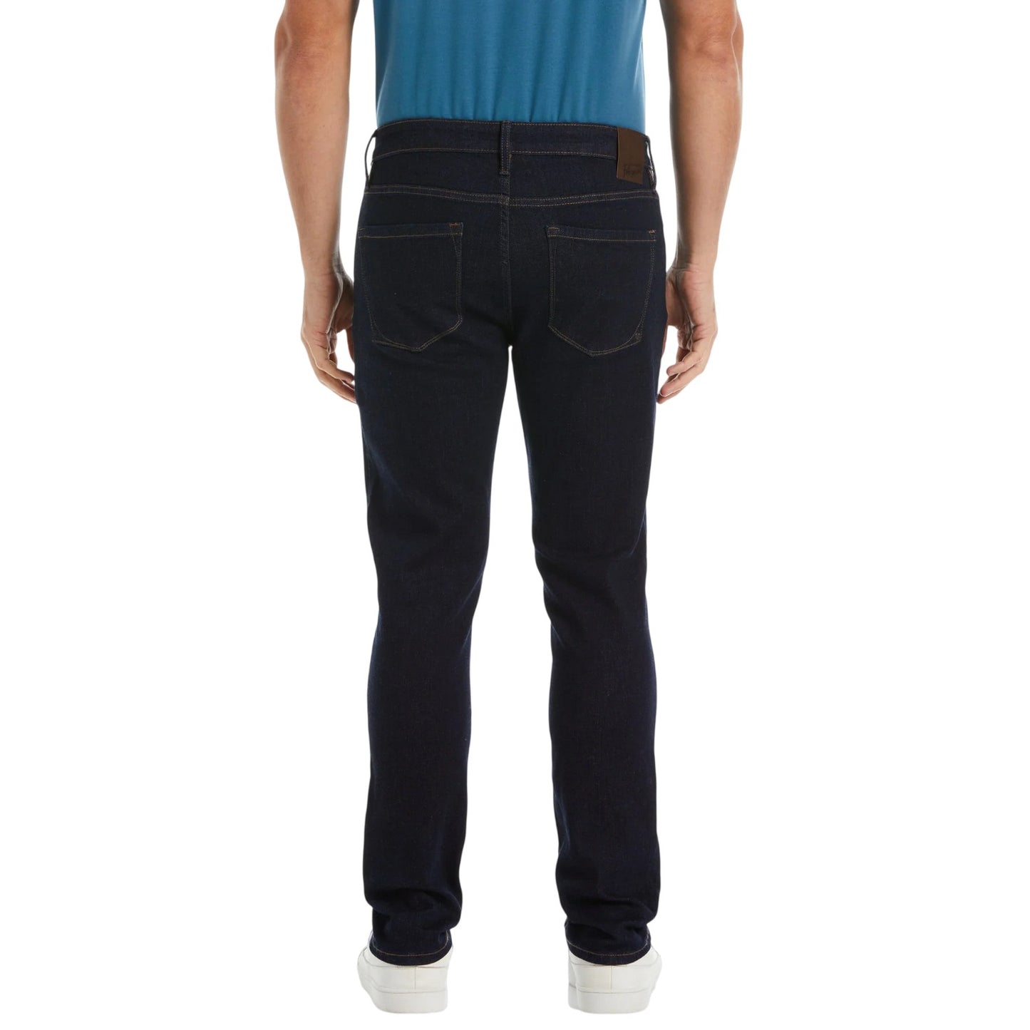 Dark Indigo - Back - Original Penguin Mens Rinse 5 Pockets Slim Jeans