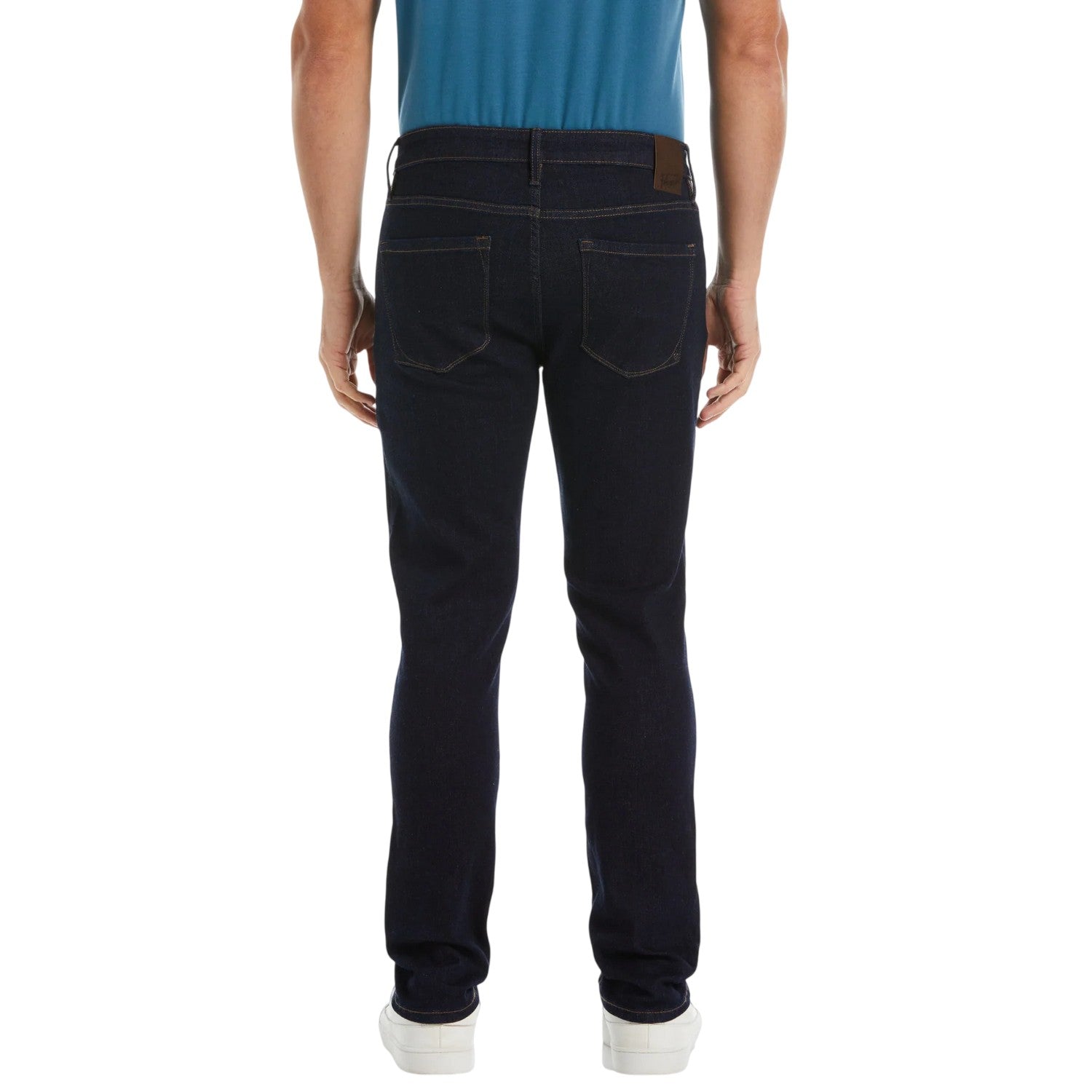 Dark Indigo - Back - Original Penguin Mens Rinse 5 Pockets Slim Jeans