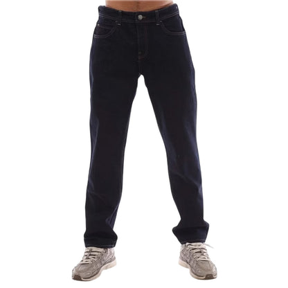 Dark Indigo - Front - Original Penguin Mens Rinse 5 Pockets Slim Jeans