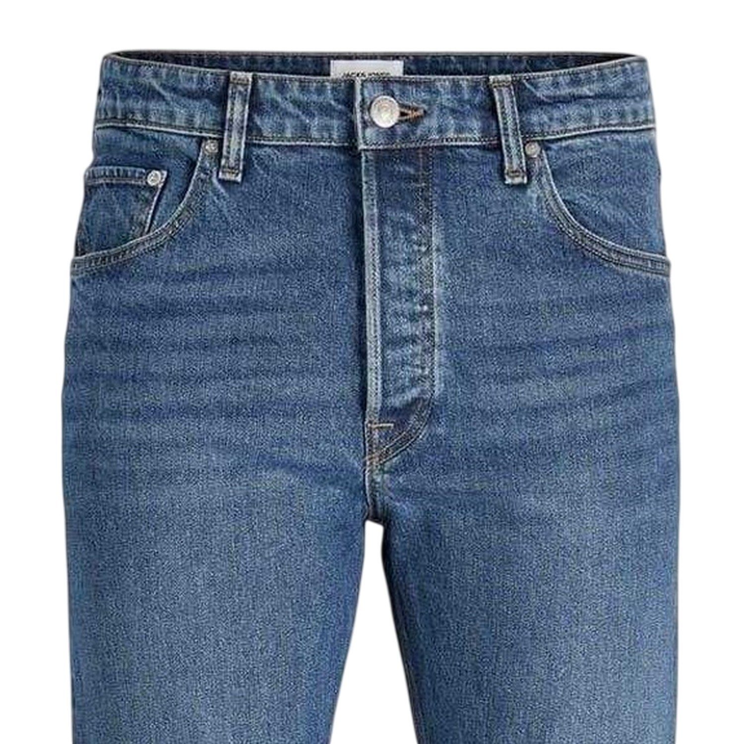 Blue Denim - Lifestyle - Jack And Jones Mens 5 Pockets Straight Jeans