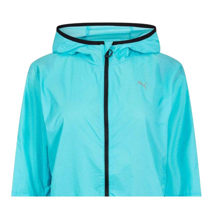Blue - Side - Puma Womens-Ladies Performance Lightweight Training Hooded Jacket