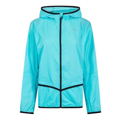 Blue - Front - Puma Womens-Ladies Performance Lightweight Training Hooded Jacket
