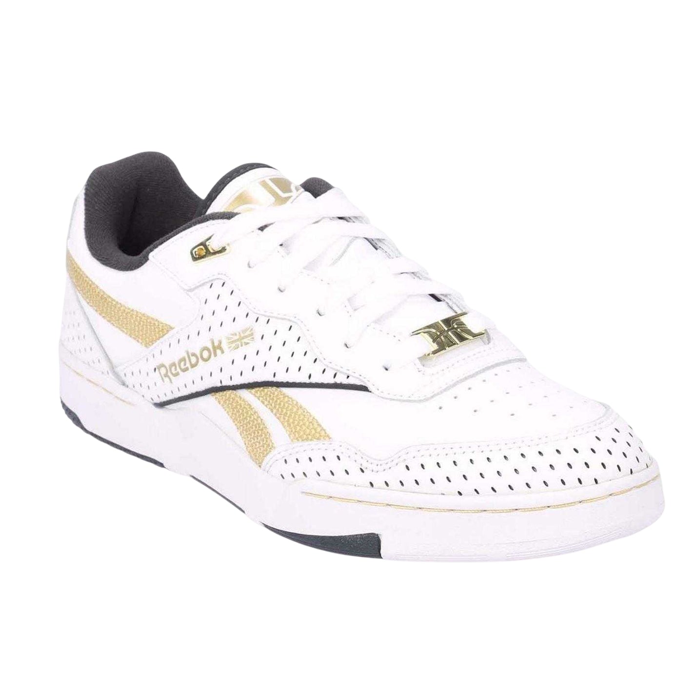 White Gold - Lifestyle - Reebok Womens-Ladies Victor Solomon 4000 II Leather Perforated Trainers