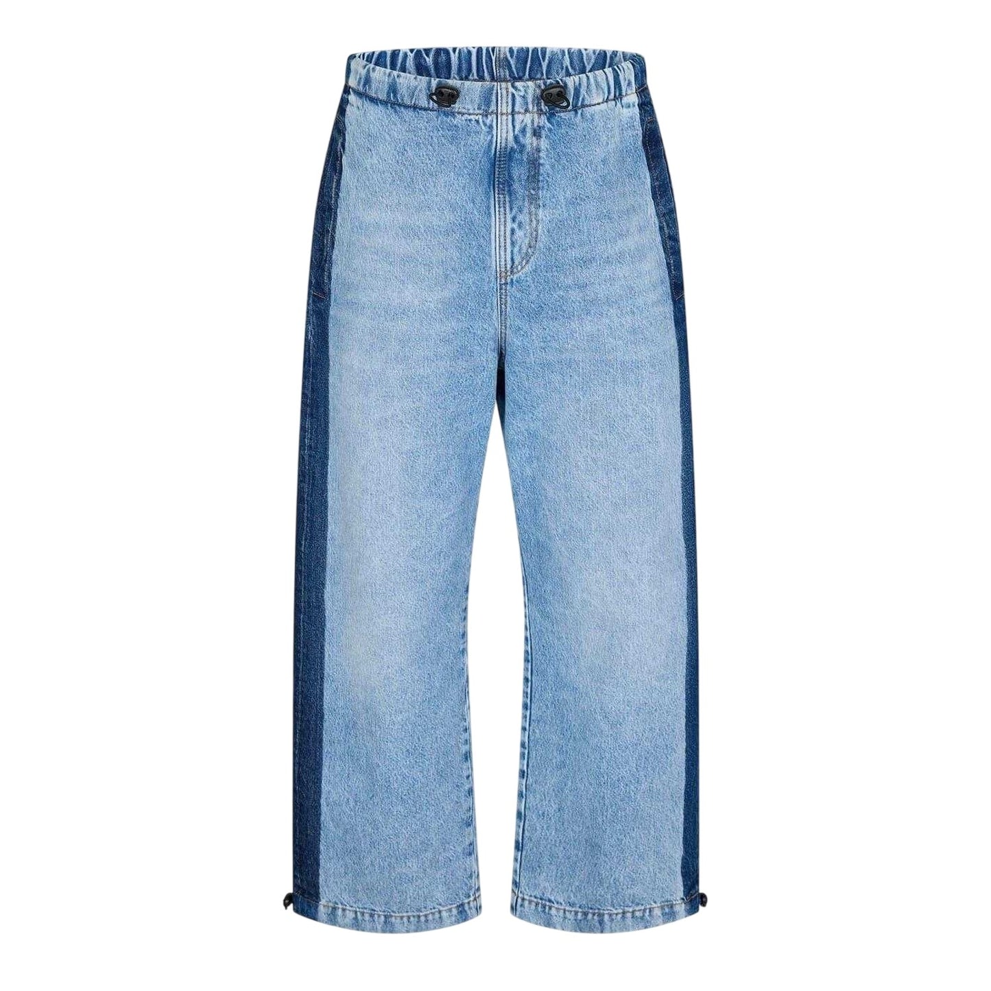 Blue Denim - Front - Diesel Mens Denim Relaxed Fit Jeans