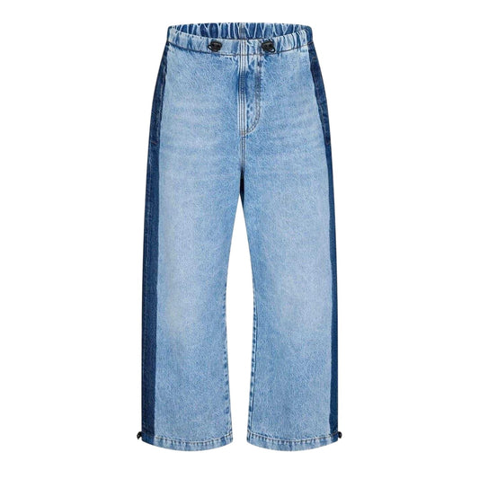 Blue Denim - Front - Diesel Mens Denim Relaxed Fit Jeans