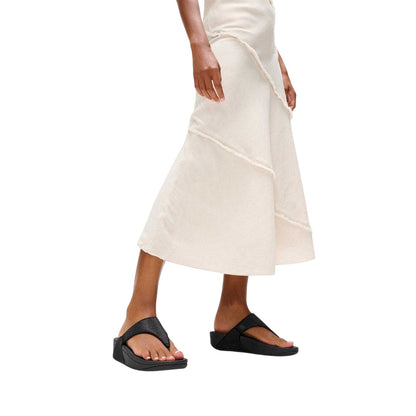 Black - Lifestyle - FitFlop Womens-Ladies Lulu Shimmerlux Synthetic Toe Post Casual Flat Sandals
