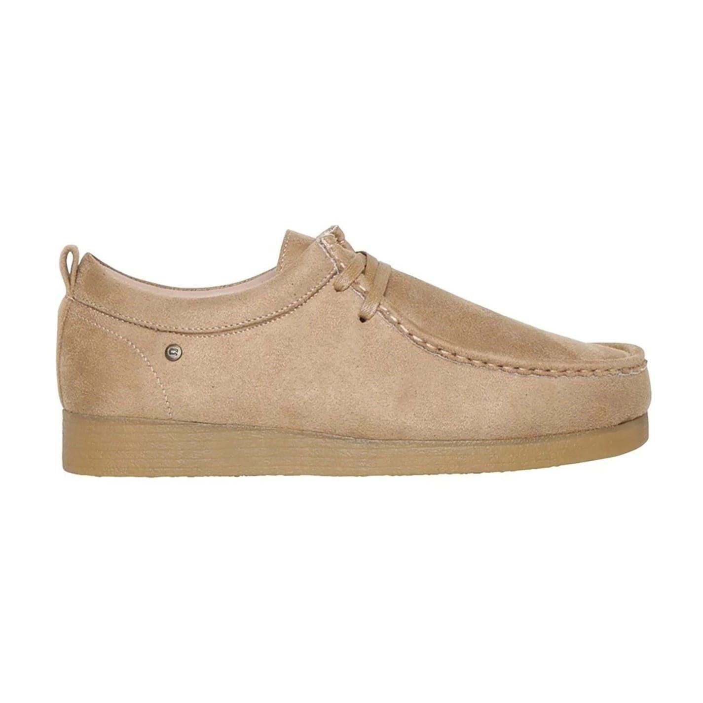 Sand - Front - Nicholas Deakins Mens Hudson Moc Toe Loafers