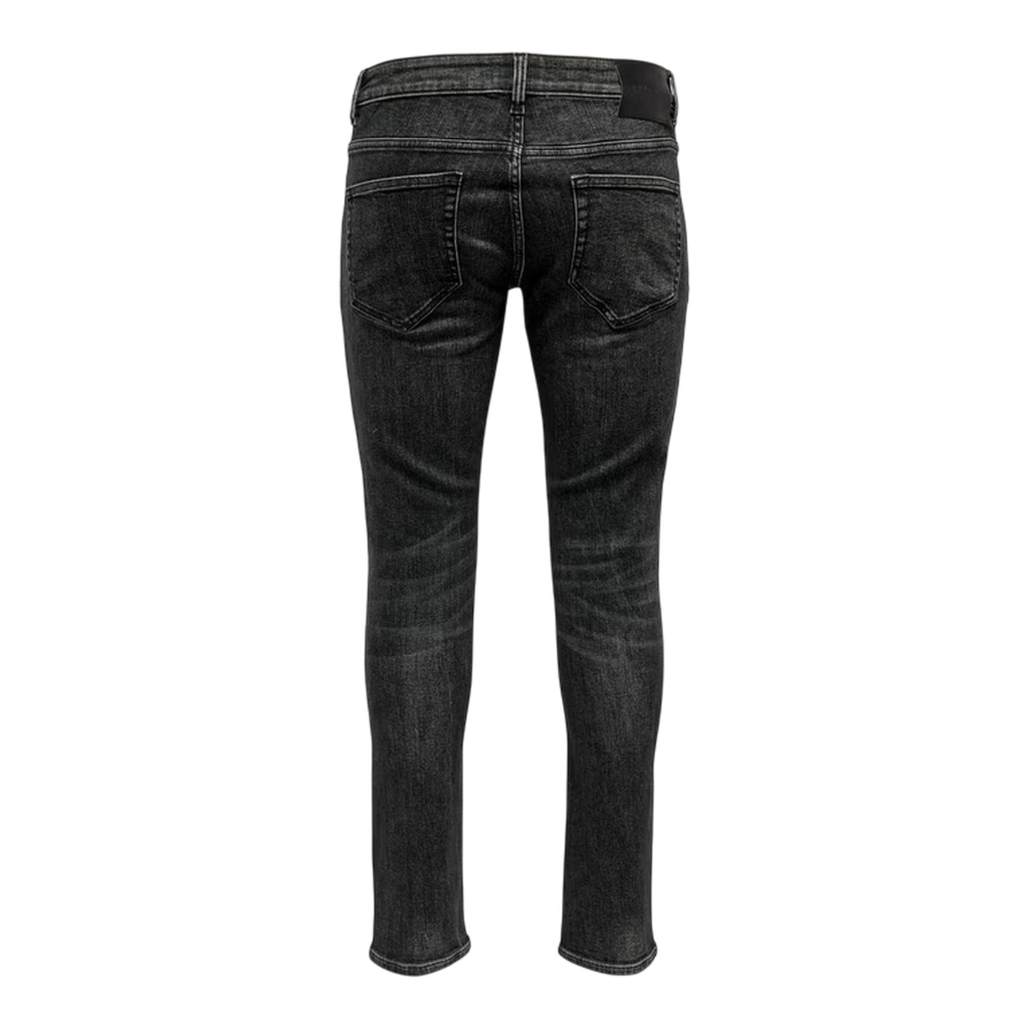 Black - Back - Only Mens 5 Pockets Slim Jeans