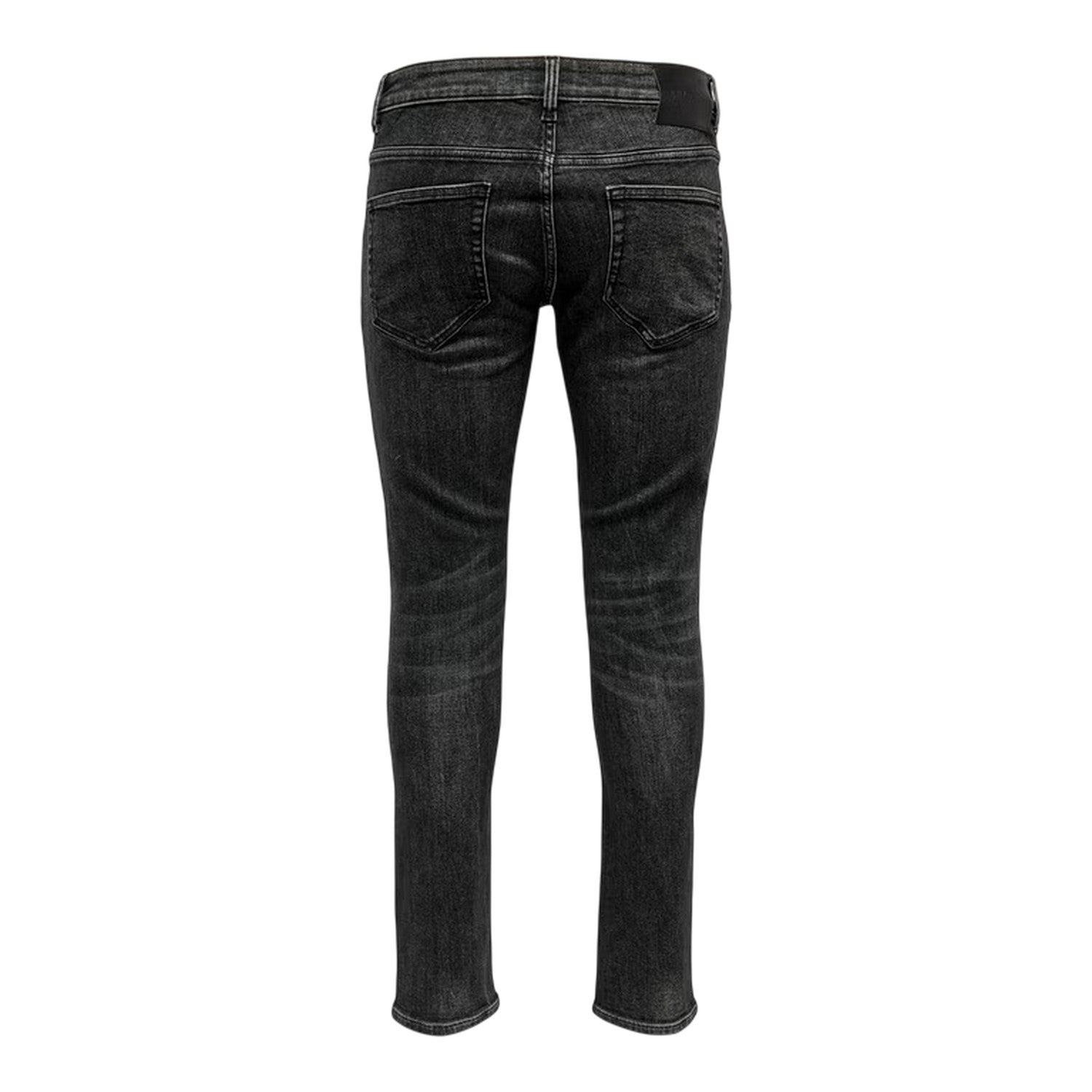 Black - Back - Only Mens 5 Pockets Slim Jeans