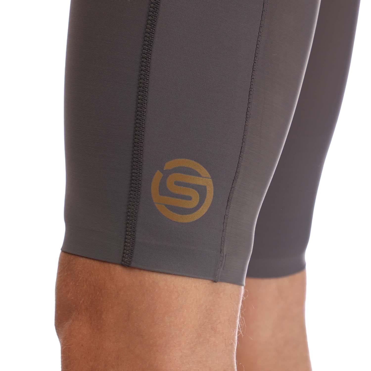 Charcoal - Side - Skins Mens Series-5 Half Length Tights