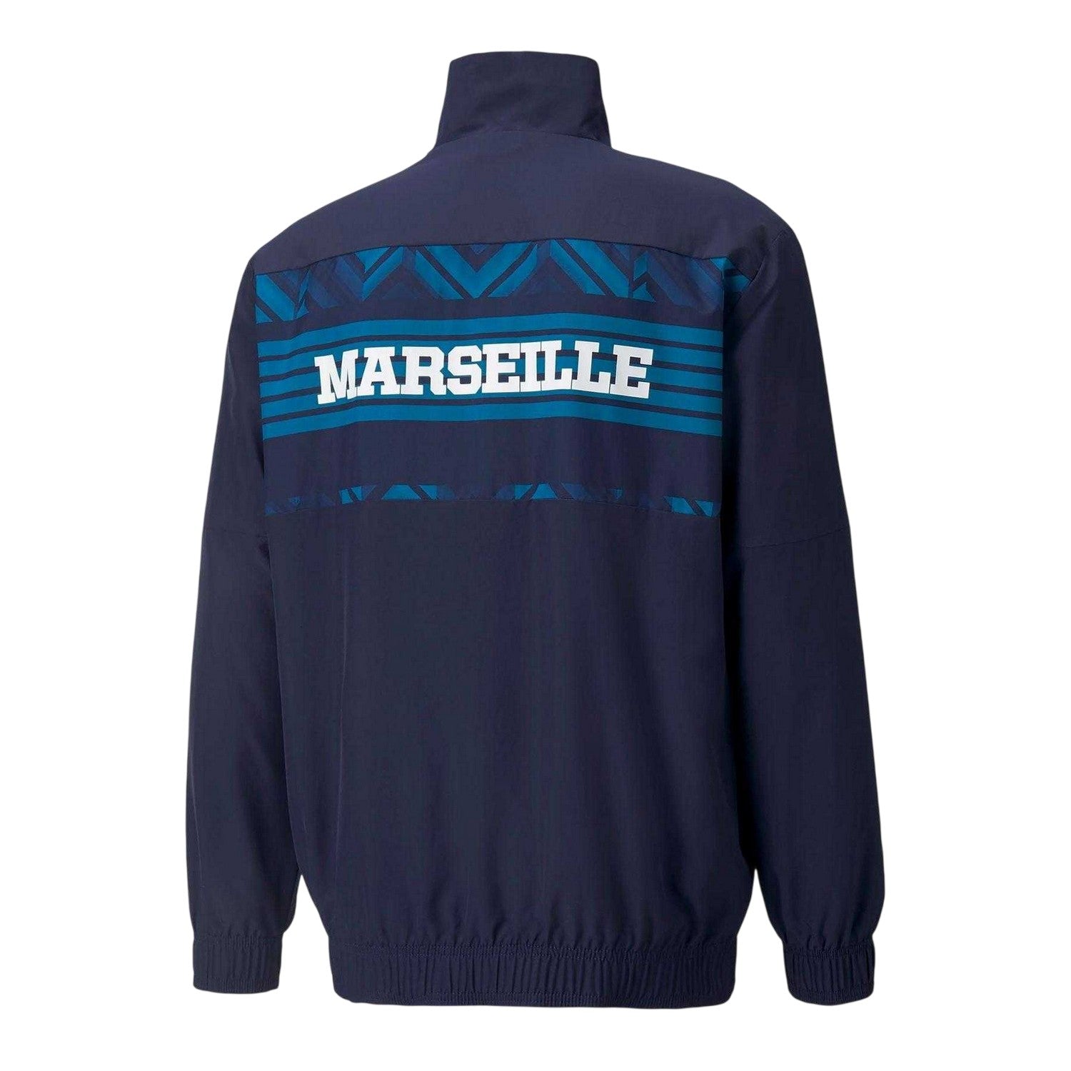 Navy - Back - Puma Mens Prematch Olympique De Marseille FC Jacket