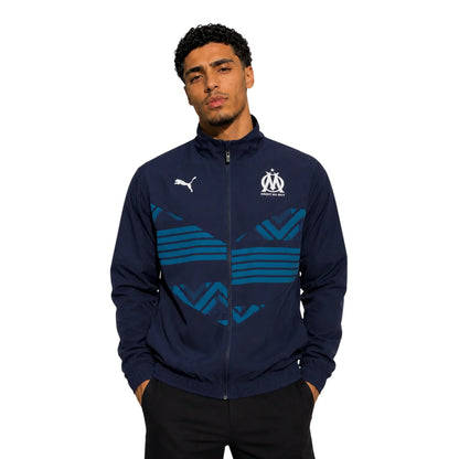Navy - Lifestyle - Puma Mens Prematch Olympique De Marseille FC Jacket