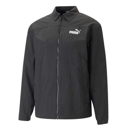 Black - Front - Puma Mens Collared Coach Jacket