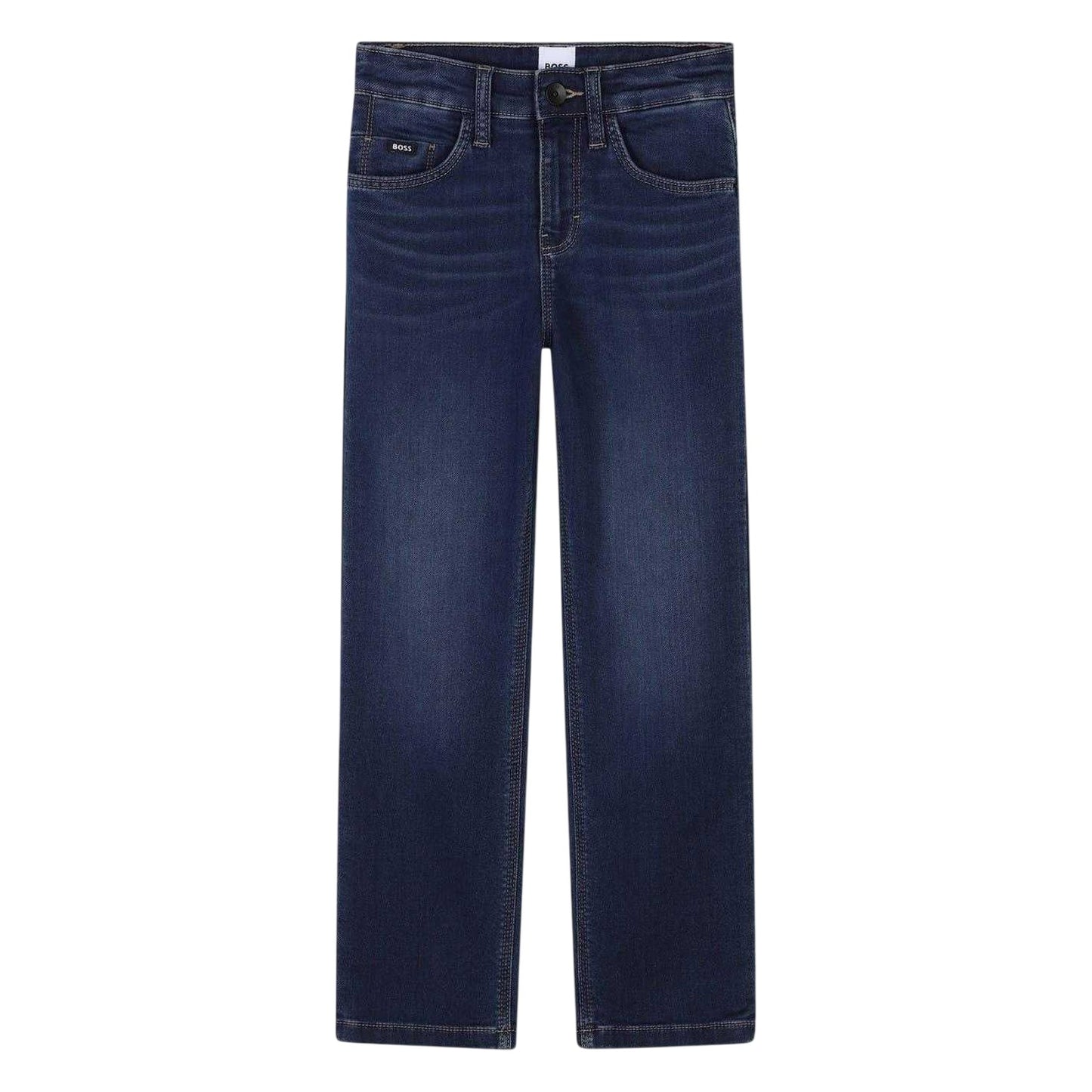 Stone - Front - Boss Childrens-Kids Regular Jeans