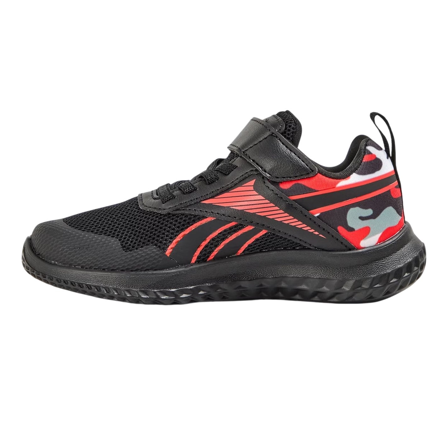 Black - Back - Reebok Childrens-Kids Rush Runner 5 Stretch Lace Trainers
