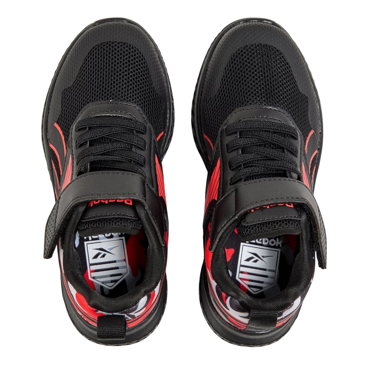 Black - Side - Reebok Childrens-Kids Rush Runner 5 Stretch Lace Trainers