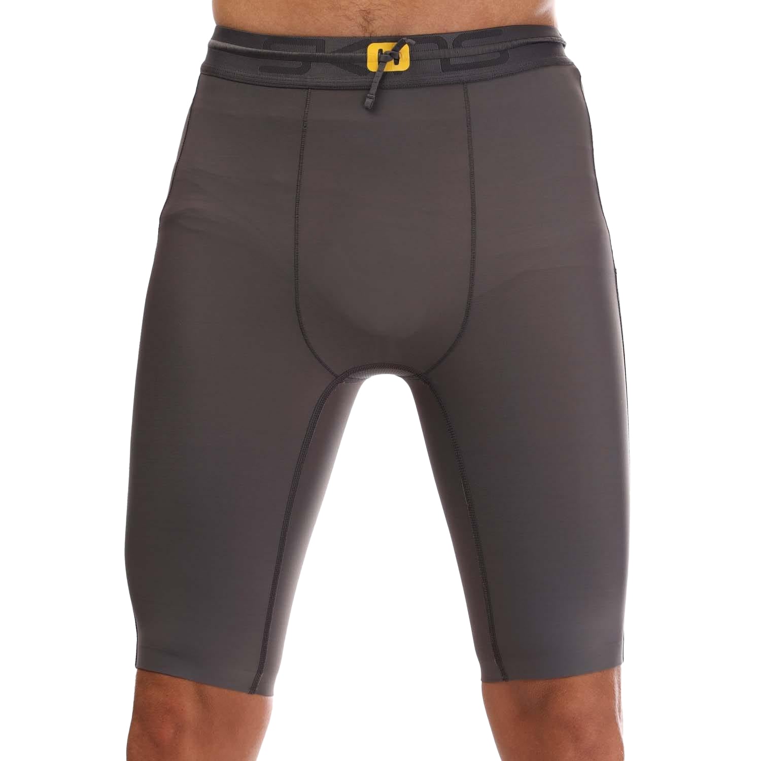 Charcoal - Front - Skins Mens Series-5 Half Length Tights