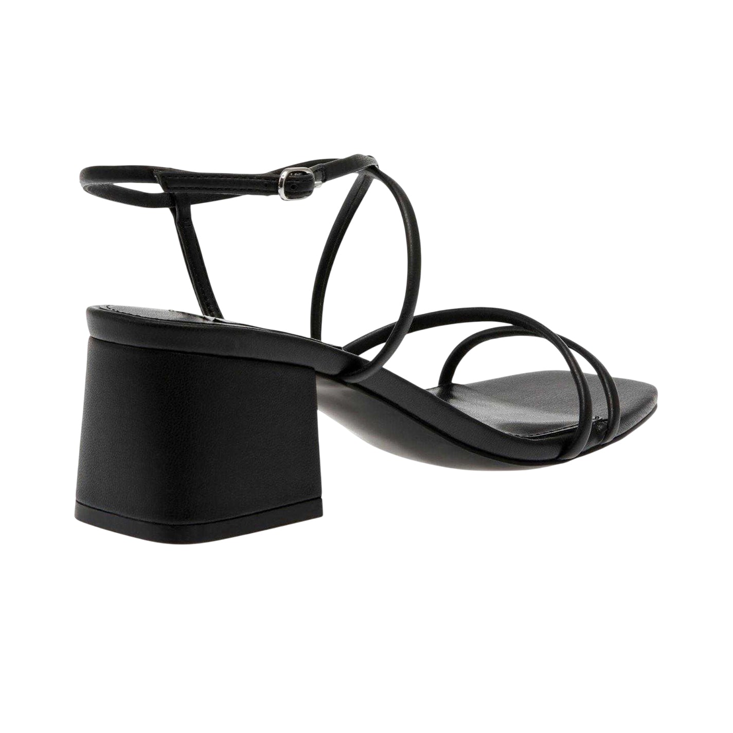 Black - Back - Steve Madden Womens-Ladies Block Heel Sandals