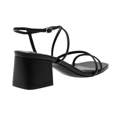 Black - Back - Steve Madden Womens-Ladies Block Heel Sandals