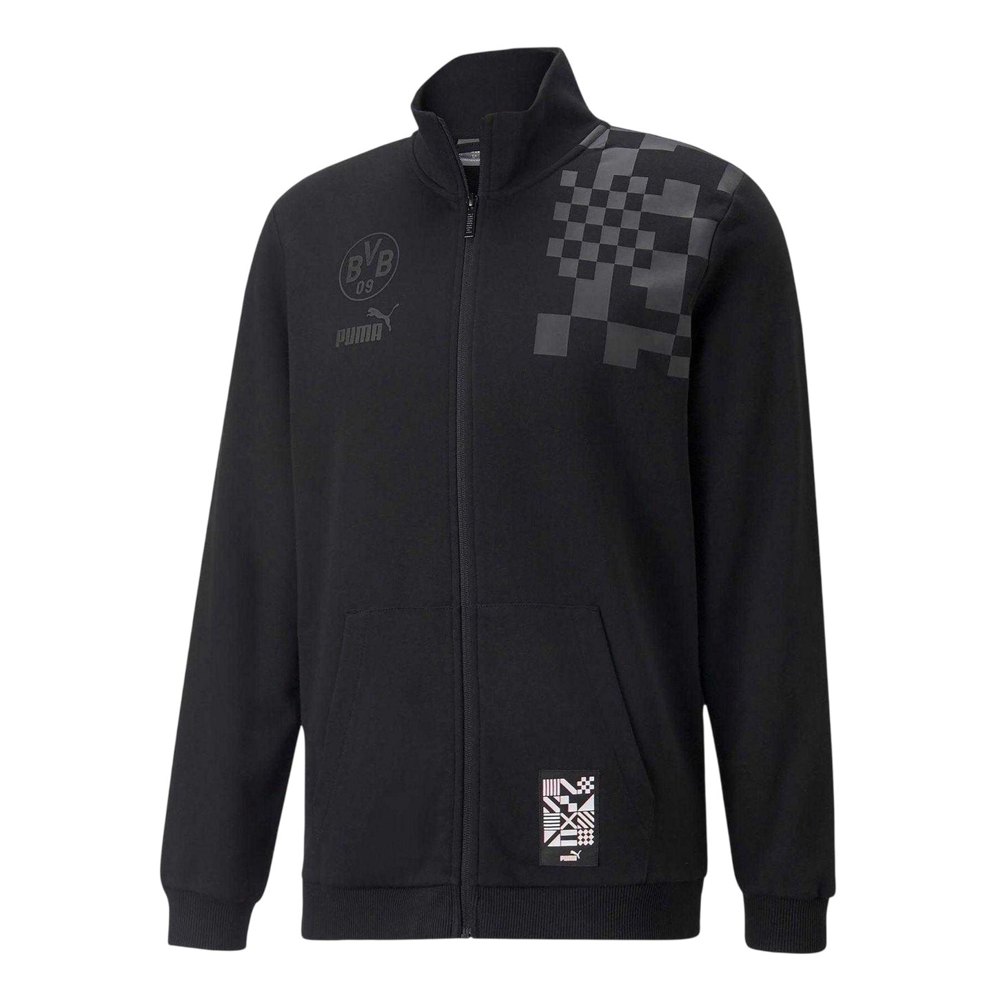 Black - Front - Puma Mens Ftblculture Borussia Dortmund Track Jacket