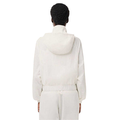 White - Back - Lacoste Womens-Ladies Relaxed Fit Raincoat