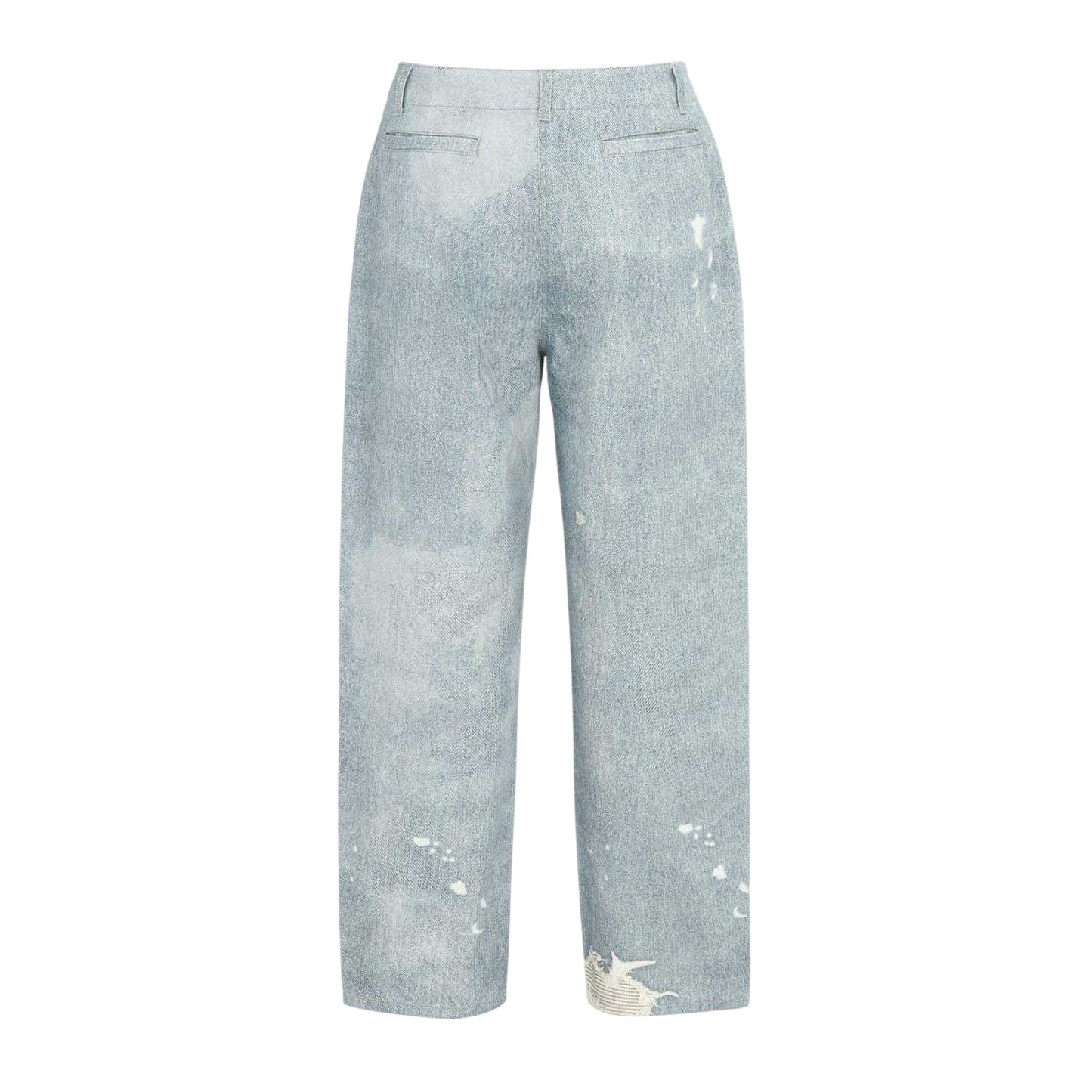 Blue - Back - Firetrap Womens-Ladies Cotton Distressed Relaxed Fit Jeans